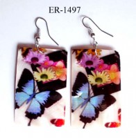 Pendientes de nácar mariposas