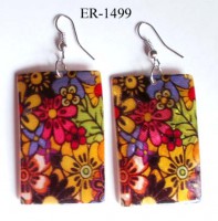 Pendientes de nácar de flores